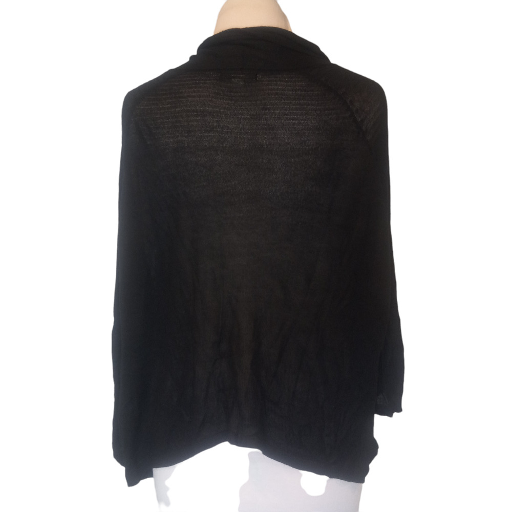 Dana Buchman Black Sheer Open Front Cover Large - Picture 3 of 5
